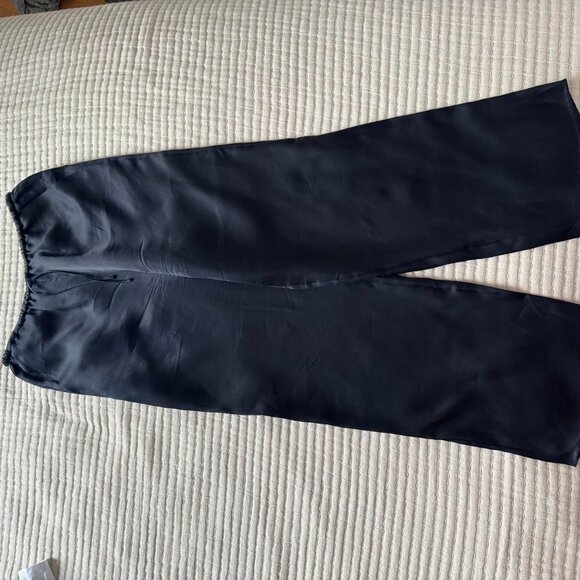 TOTEME Silk Organza Slacks, Navy, Size 36 - Picture 3 of 8